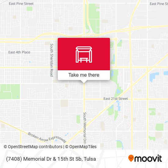 (7408) Memorial Dr & 15th St Sb map