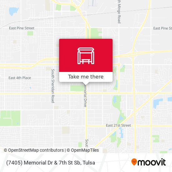 (7405) Memorial Dr & 7th St Sb map