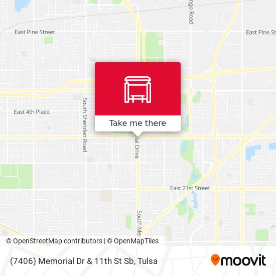 (7406) Memorial Dr & 11th St Sb map