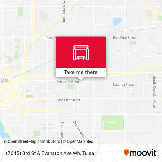 (7645) 3rd St & Evanston Ave Wb map