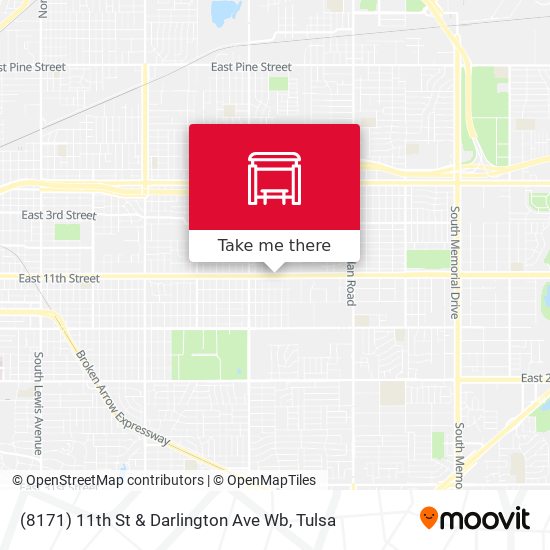 (8171) 11th St & Darlington Ave Wb map