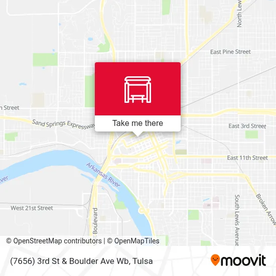 (7656) 3rd St & Boulder Ave Wb map
