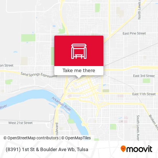 Mapa de (8391) 1st St & Boulder Ave Wb