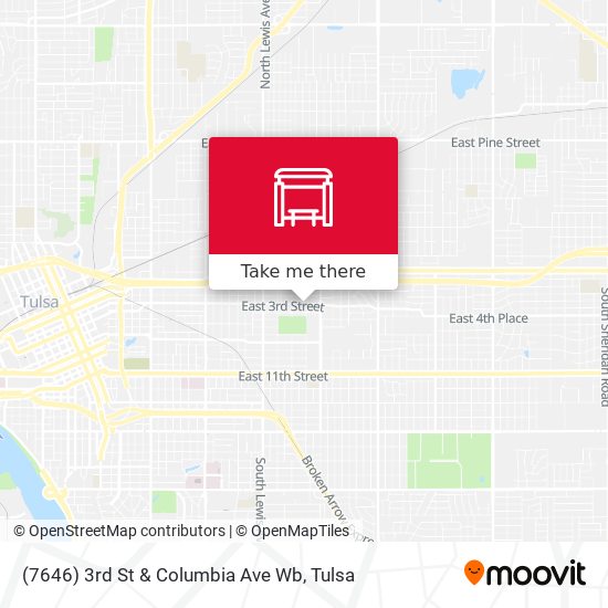 (7646) 3rd St & Columbia Ave Wb map