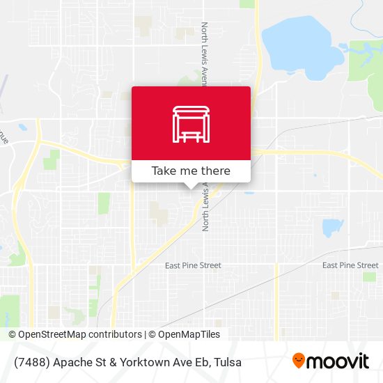 (7488) Apache St & Yorktown Ave Eb map