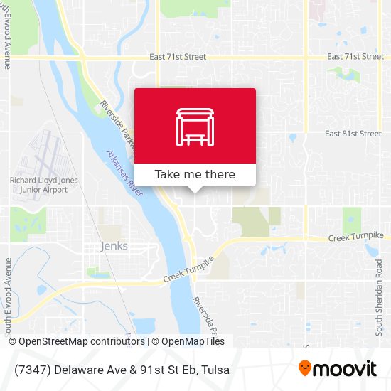 (7347) Delaware Ave & 91st St Eb map