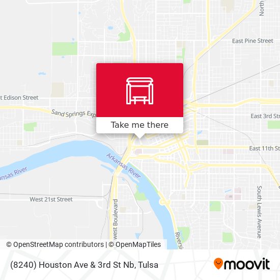 (8240) Houston Ave & 3rd St Nb map