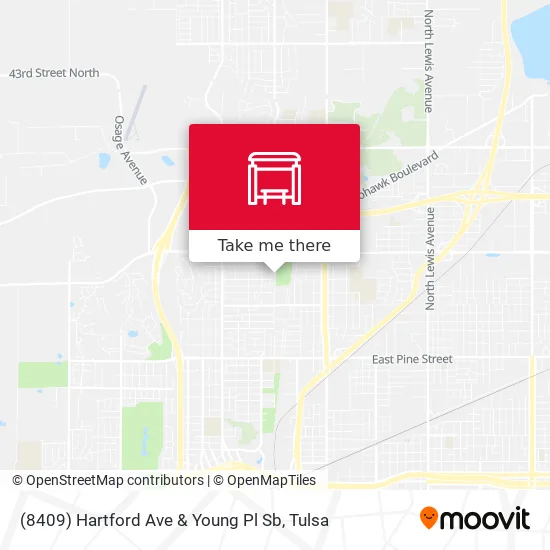 Mapa de (8409) Hartford Ave & Young Pl Sb