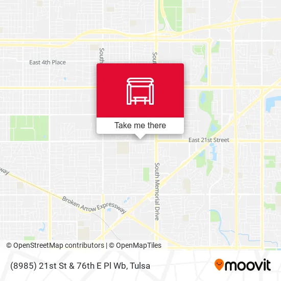 Mapa de (8985) 21st St & 76th E Pl Wb
