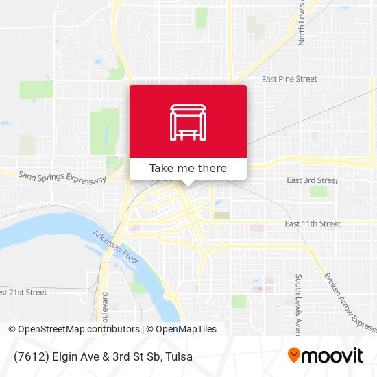 (7612) Elgin Ave & 3rd St Sb map