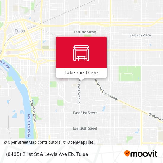 (8435) 21st St & Lewis Ave Eb map