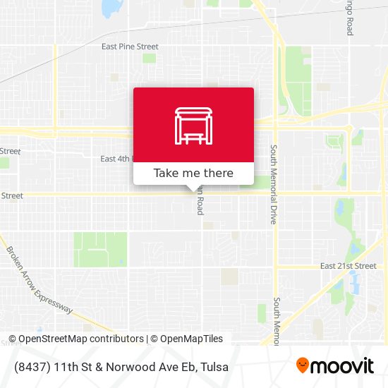 (8437) 11th St & Norwood Ave Eb map