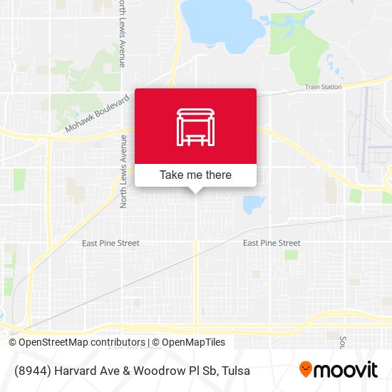 (8944) Harvard Ave & Woodrow Pl Sb map