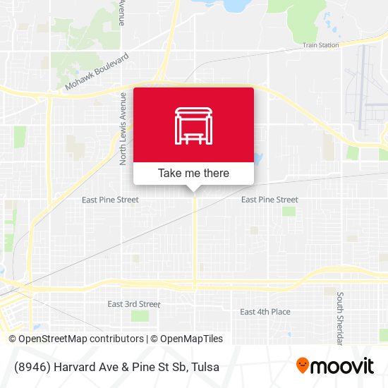 (8946) Harvard Ave & Pine St Sb map
