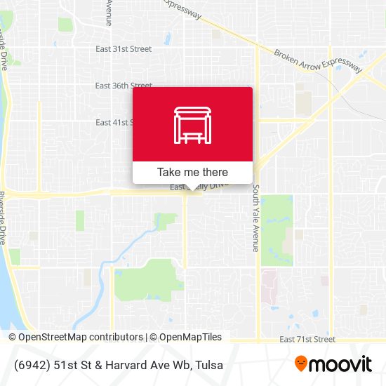 (6942) 51st St & Harvard Ave Wb map
