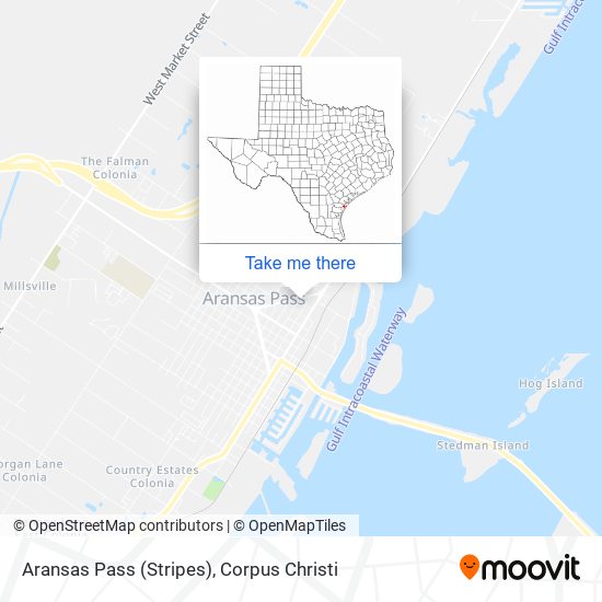 Aransas Pass (Stripes) map