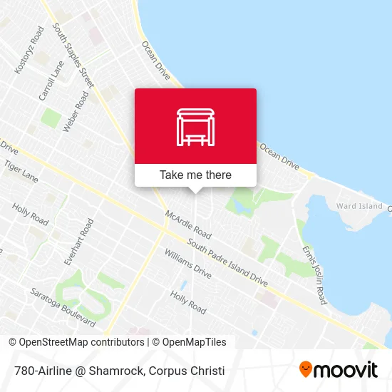 780-Airline @ Shamrock map