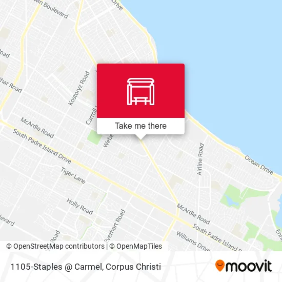 Mapa de 1105-Staples @ Carmel