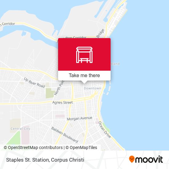 Staples St. Station map