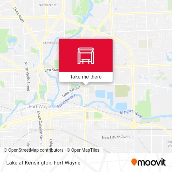 Lake at Kensington map