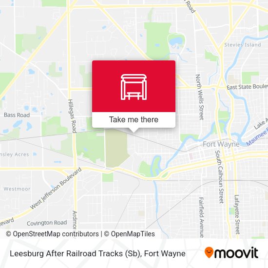 Leesburg After Railroad Tracks (Sb) map