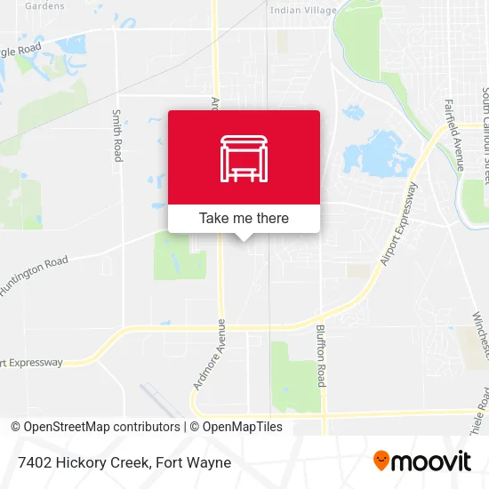 Mapa de 7402 Hickory Creek