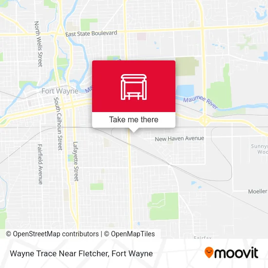 Mapa de Wayne Trace Near Fletcher