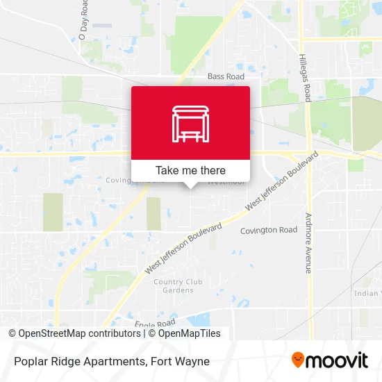 Mapa de Poplar Ridge Apartments