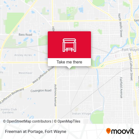 Freeman at Portage map