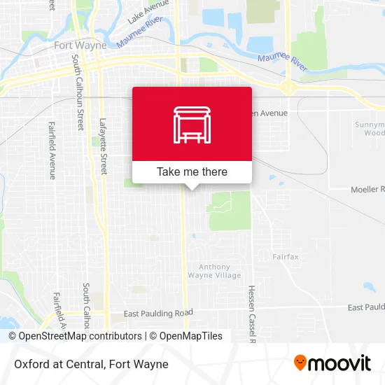 Mapa de Oxford at Central