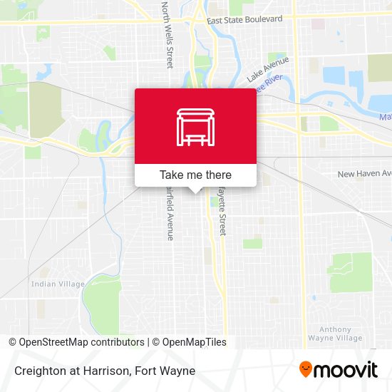 Creighton at Harrison map