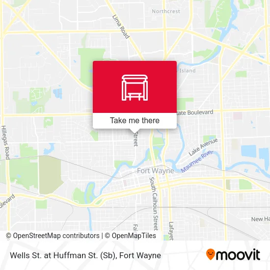Mapa de Wells St. at Huffman St. (Sb)