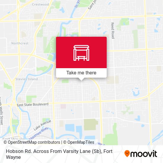 Hobson Rd. Across From Varsity Lane (Sb) map