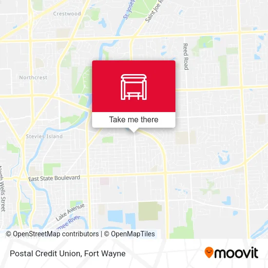 Mapa de Postal Credit Union