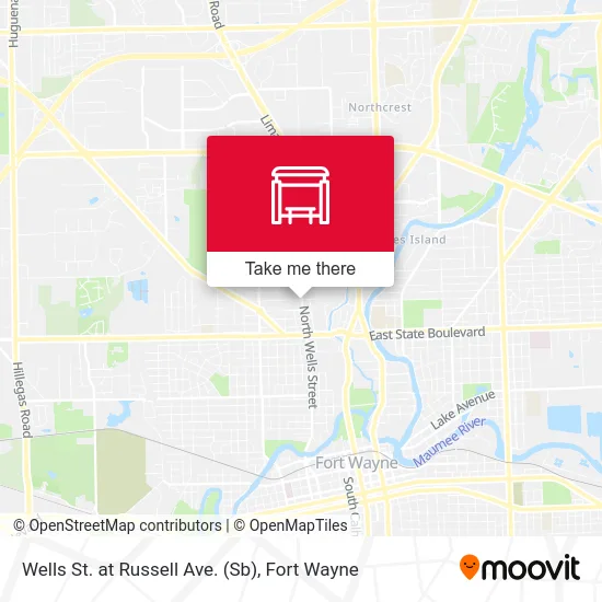 Mapa de Wells St. at Russell Ave. (Sb)