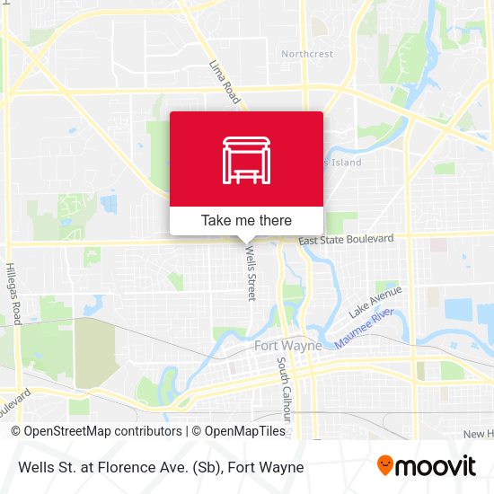 Mapa de Wells St. at Florence Ave. (Sb)