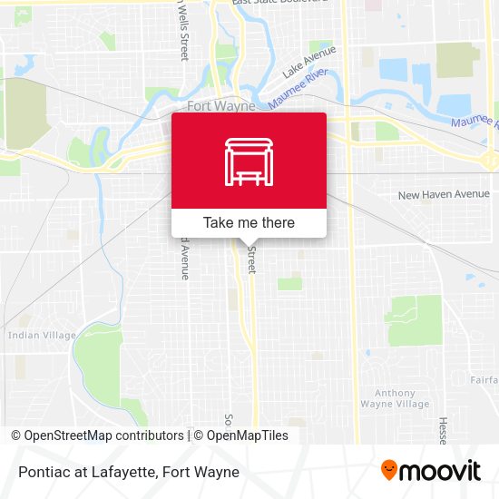 Pontiac at Lafayette map