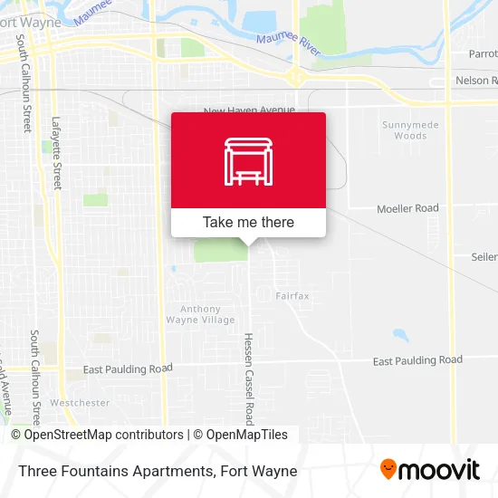 Mapa de Three Fountains Apartments