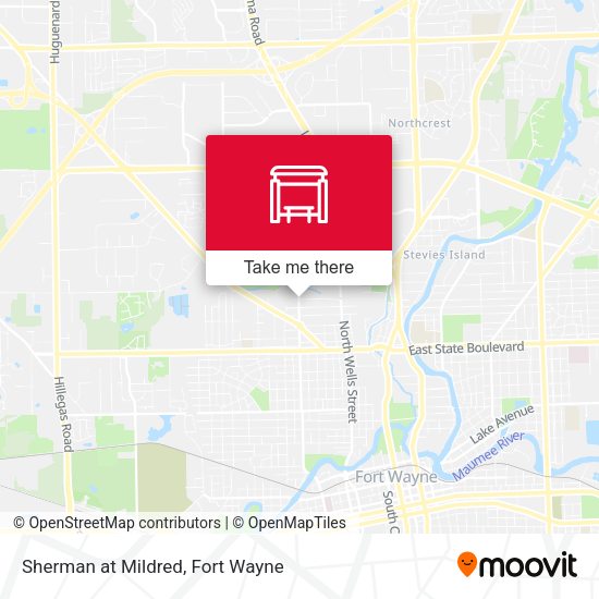 Sherman at Mildred map