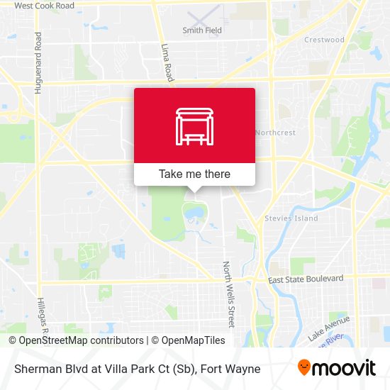 Sherman Blvd at Villa Park Ct (Sb) map