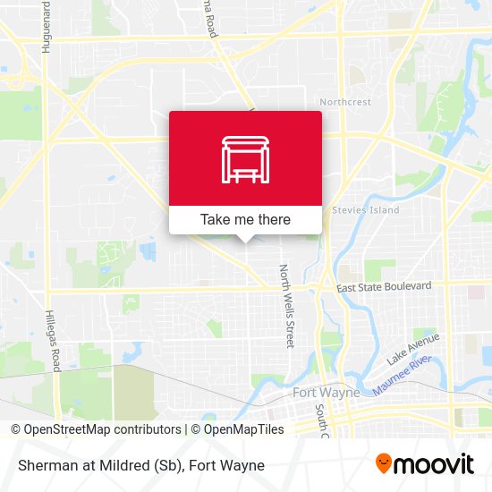 Sherman at Mildred (Sb) map