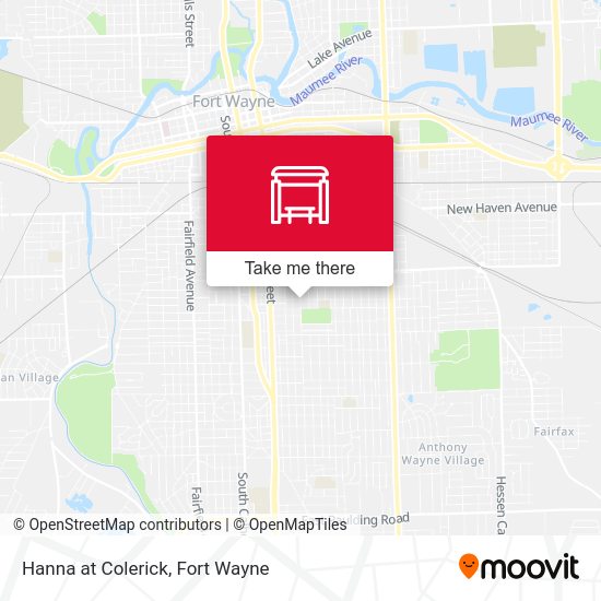 Hanna at Colerick map
