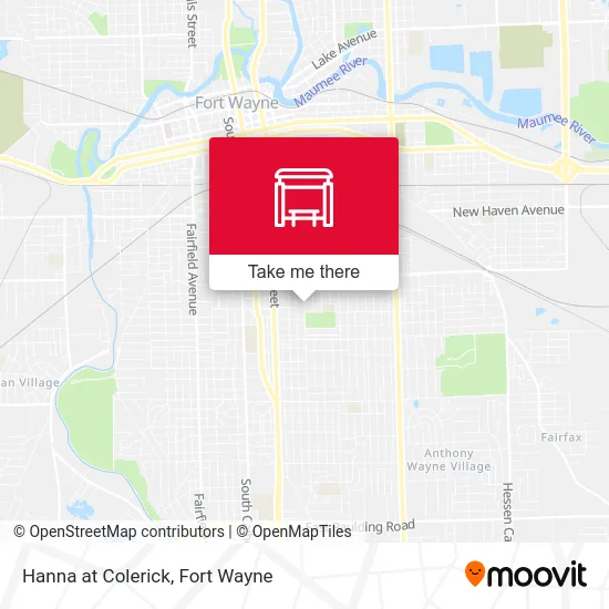 Hanna at Colerick map