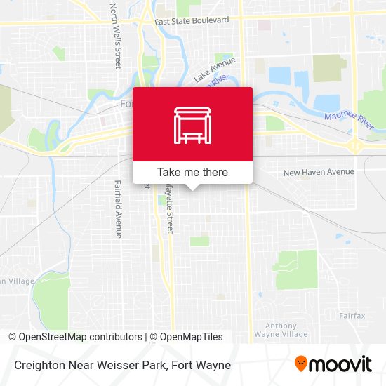 Creighton Near Weisser Park map