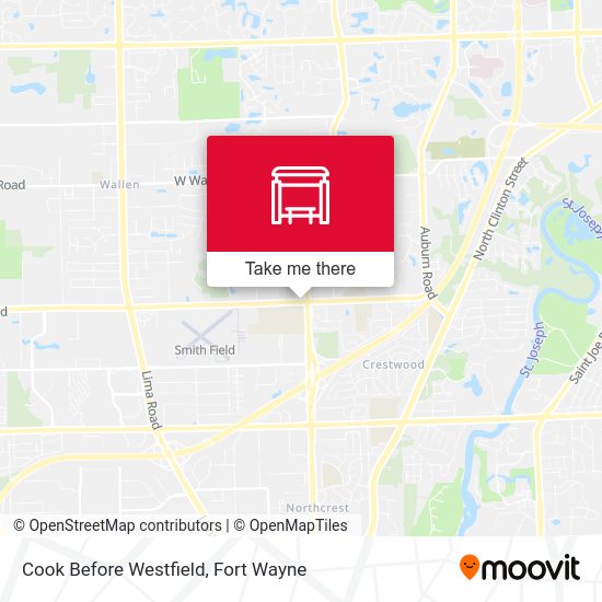 Mapa de Cook Before Westfield