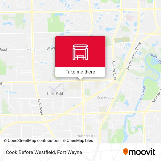 Mapa de Cook Before Westfield