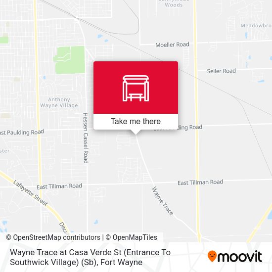Wayne Trace at Casa Verde St (Entrance To Southwick Village) (Sb) map