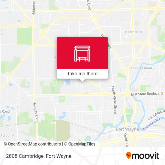 Mapa de 2808 Cambridge