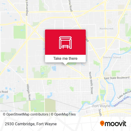 Mapa de 2930 Cambridge
