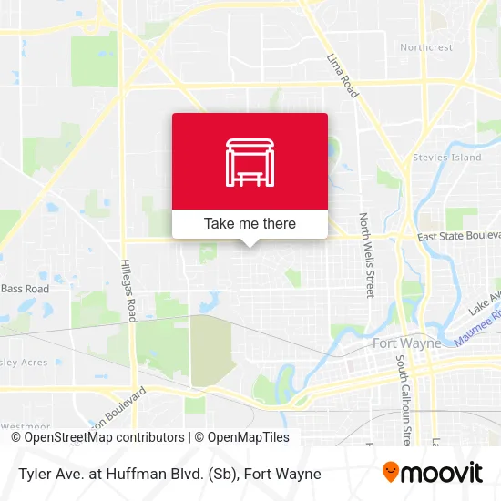 Mapa de Tyler Ave. at Huffman Blvd. (Sb)